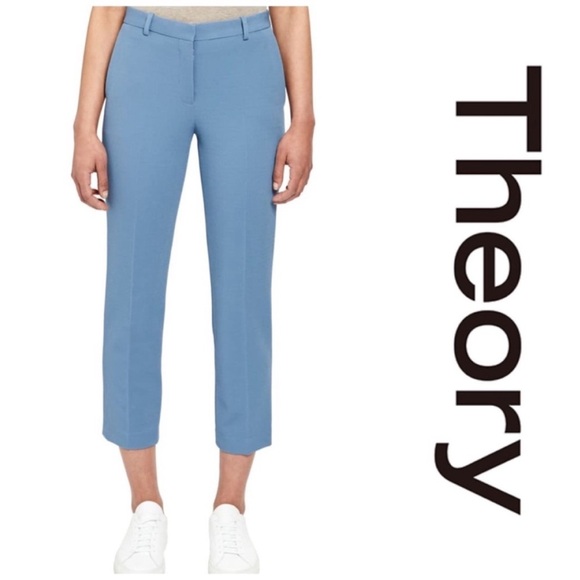 NWOT Theory Flat Front Crop Tailored Trousers - Picture 3 of 10